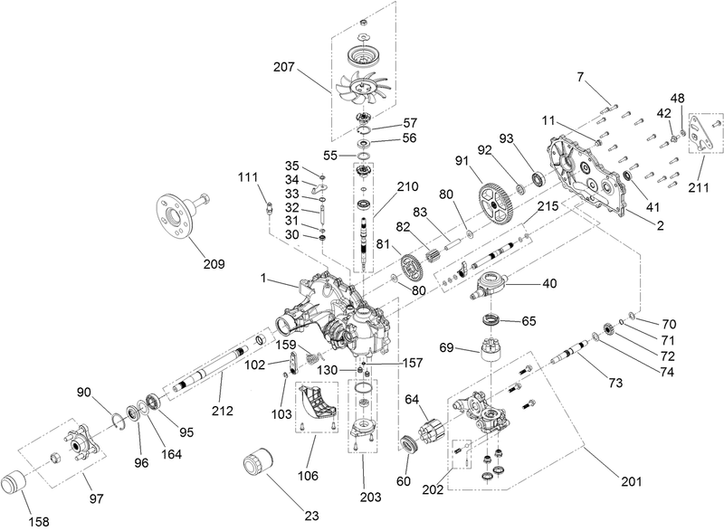LH Transmission Assembly No 138 4869