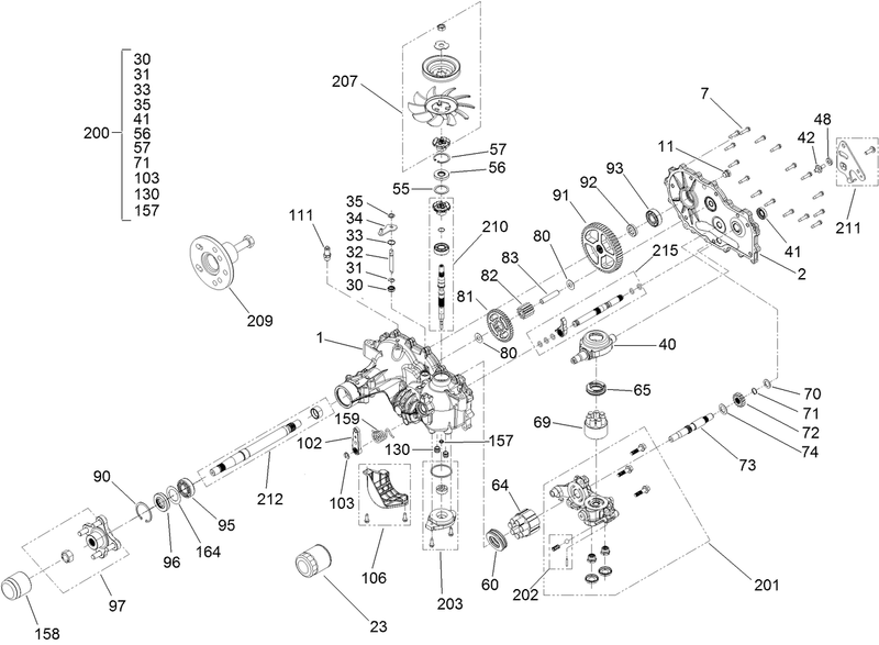 LH Transmission Assembly No 138 4869