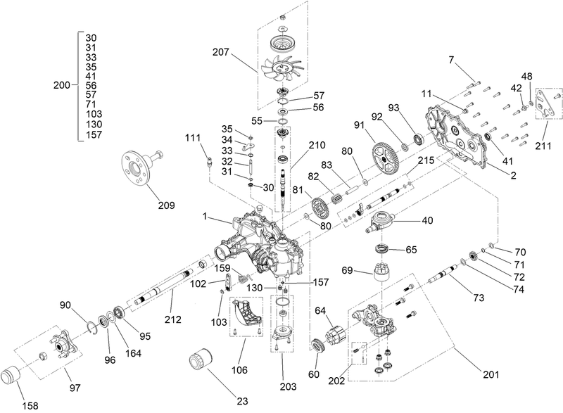 LH Transmission Assembly No 147 0360