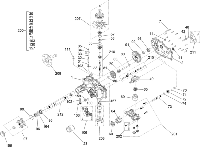 LH Transmission Assembly No 147 0362