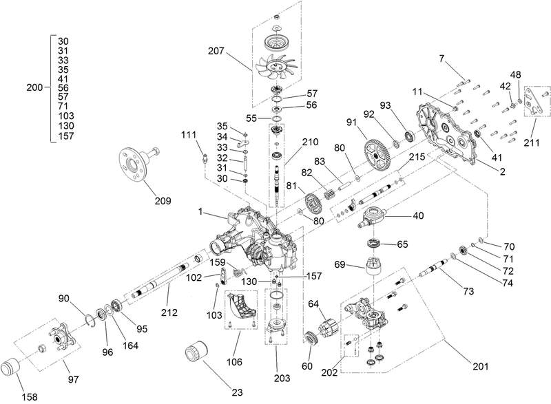 LH Transmission Assembly No 138 4871