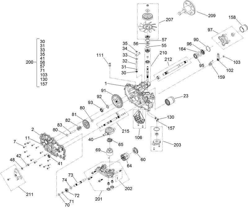 RH Transmission Assembly No 138 4872