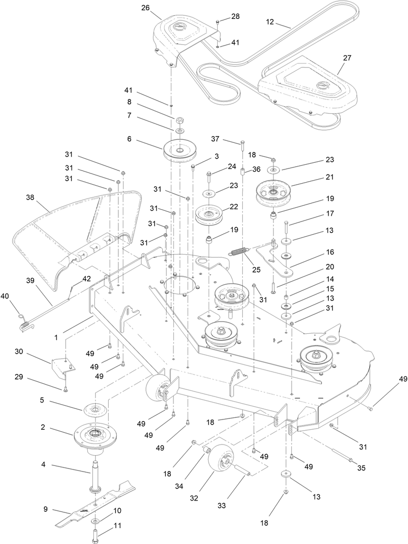 54 Inch Deck Assembly