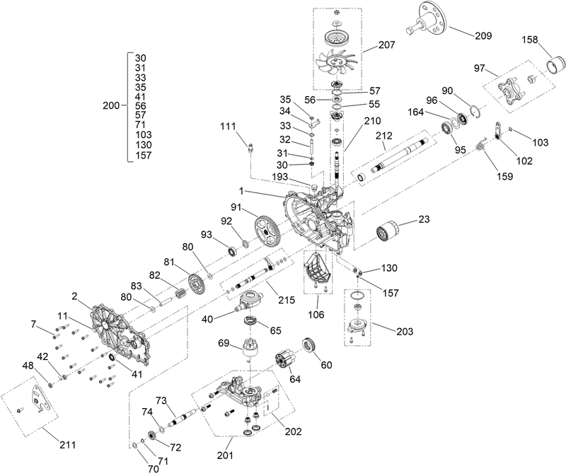 RH Transmission Assembly No 147 0365