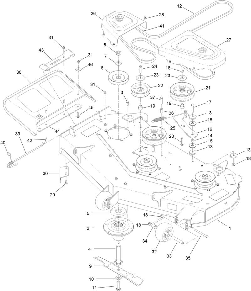 48 Inch Deck Assembly