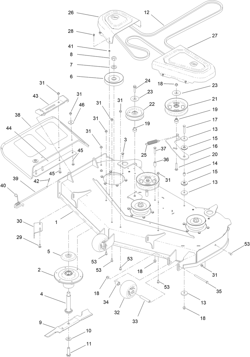 48 Inch Deck Assembly