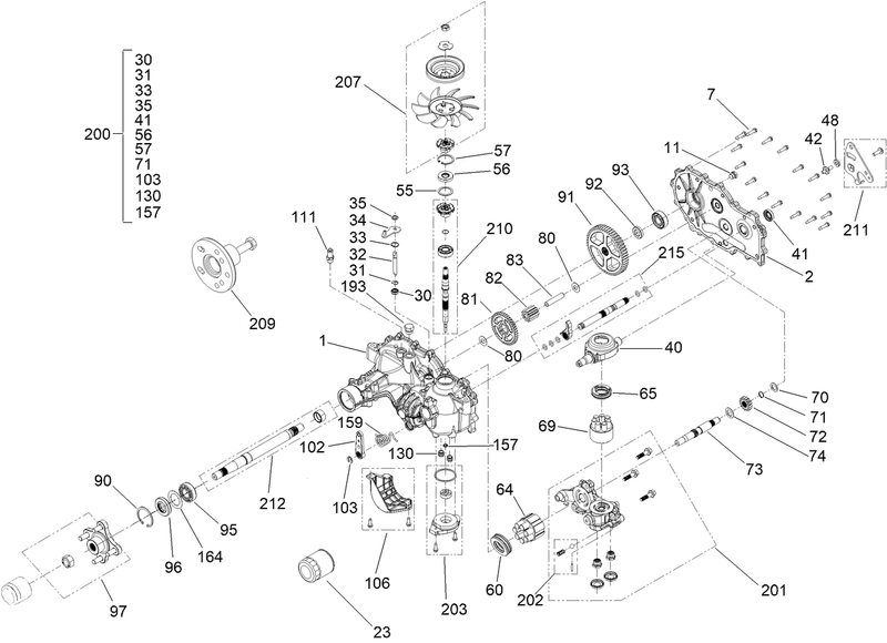 LH Transmission Assembly No 147 0366