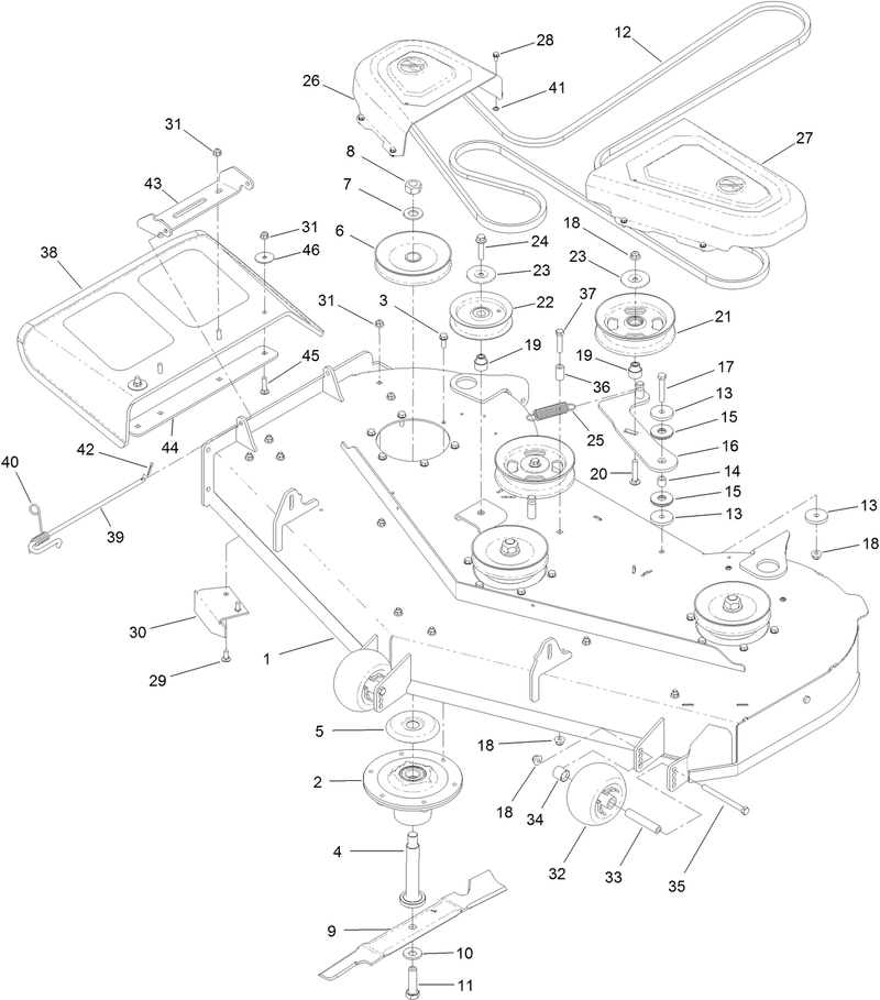 54 Inch Deck Assembly