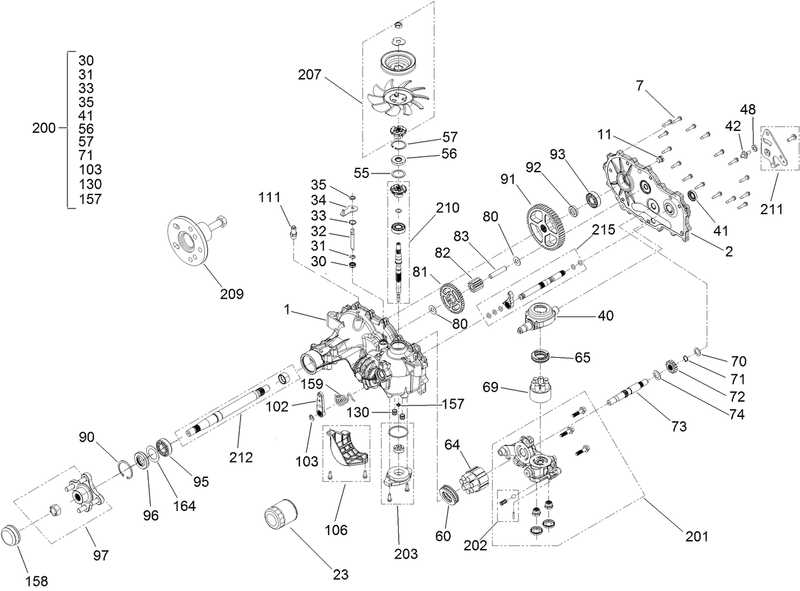 LH Transmission Assembly No 139 1521
