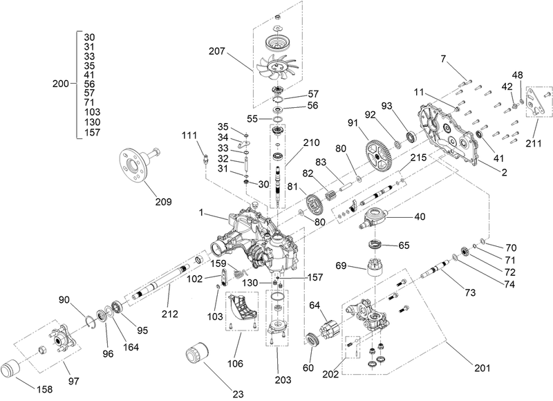 LH Transmission Assembly No 147 0366