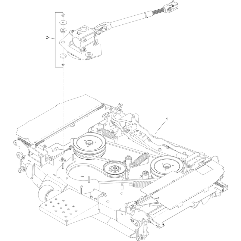 Center Deck and Gear Box Assembly