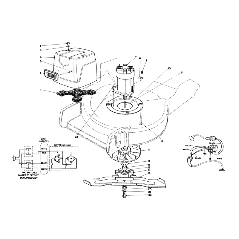 Motor and Blade Assembly