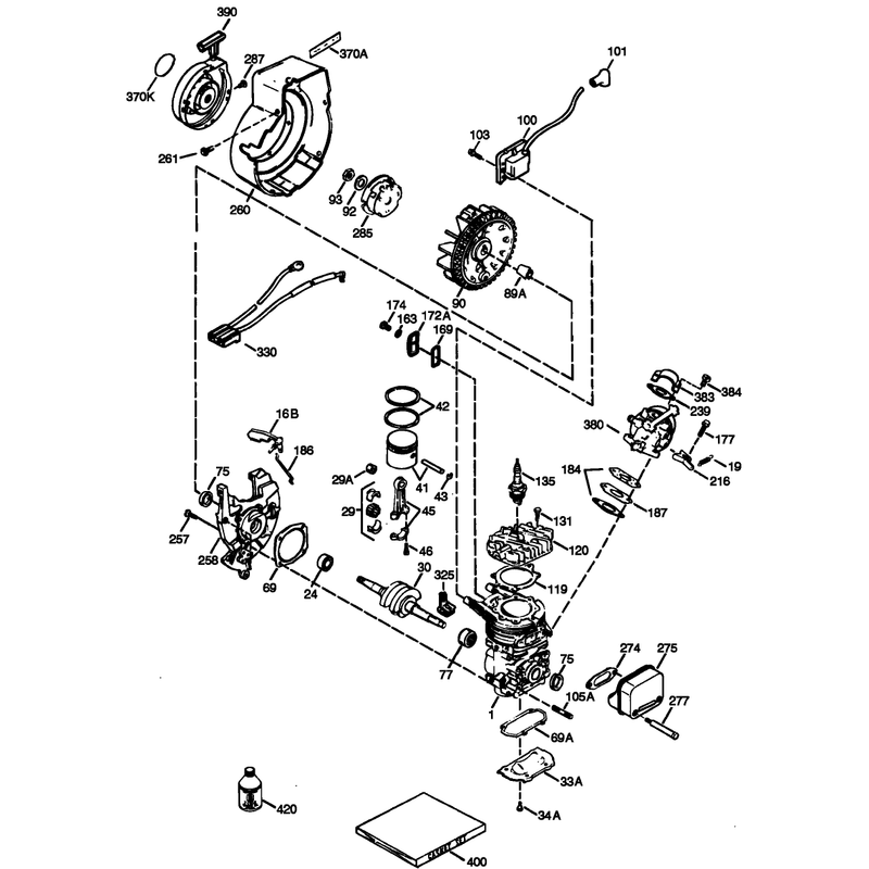 Engine Assembly  Tecumseh Hsk635 1723c