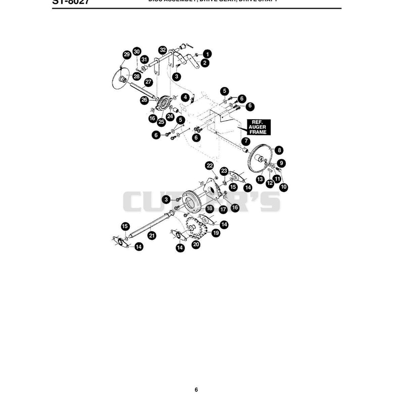 DISC ASSEMBLY, DRIVE GEAR, DRIVE SHAFT