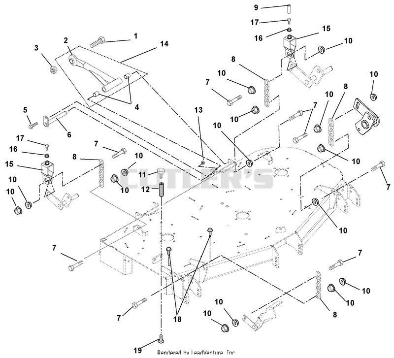 Mounting Arms, Link Chains And Deck Bumpers