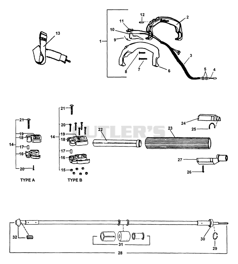Driveshaft, Handle, Harness