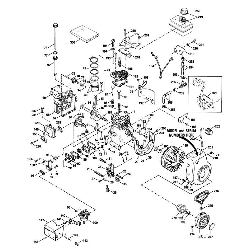 Engine Tecumseh Model Hs50-67259h