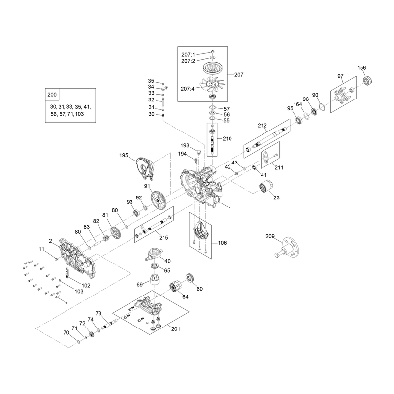 RH Hydro Transmission Assembly No. 140-8300