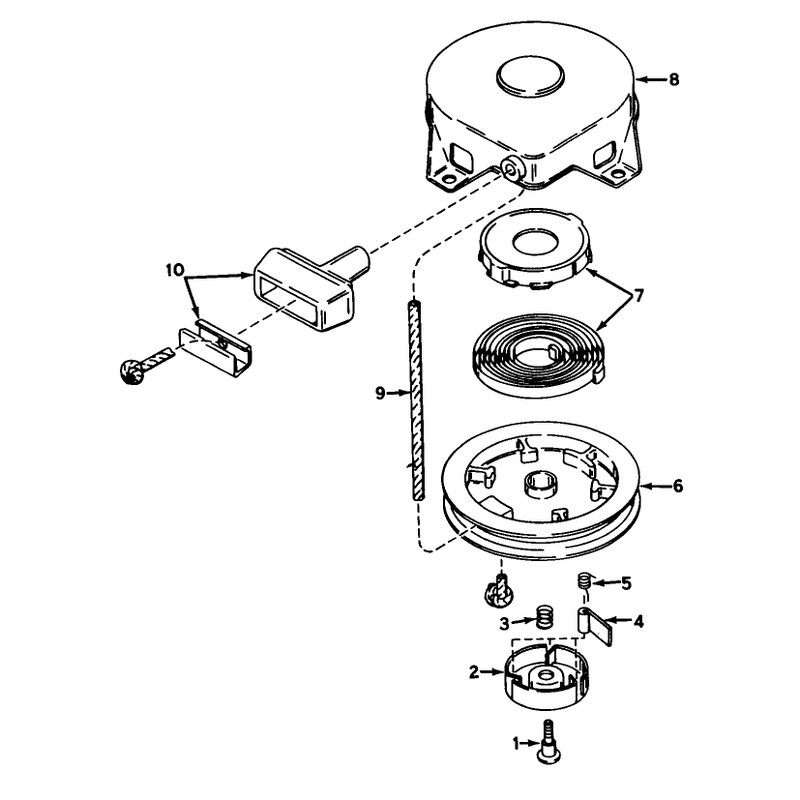 Rewind Starter No 590420 Parts List