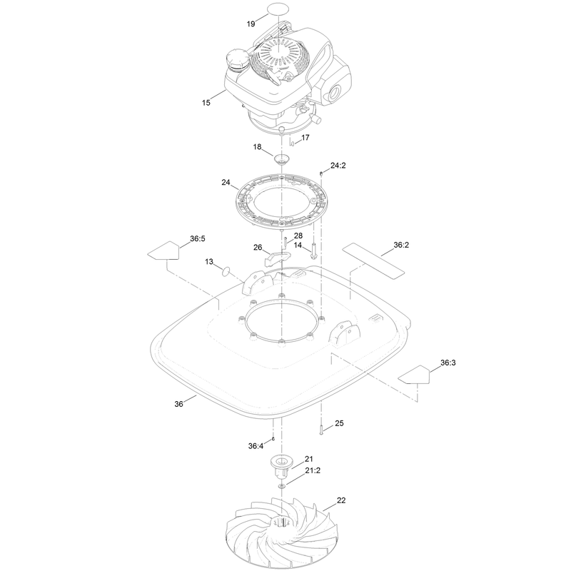 Engine and Deck Assembly