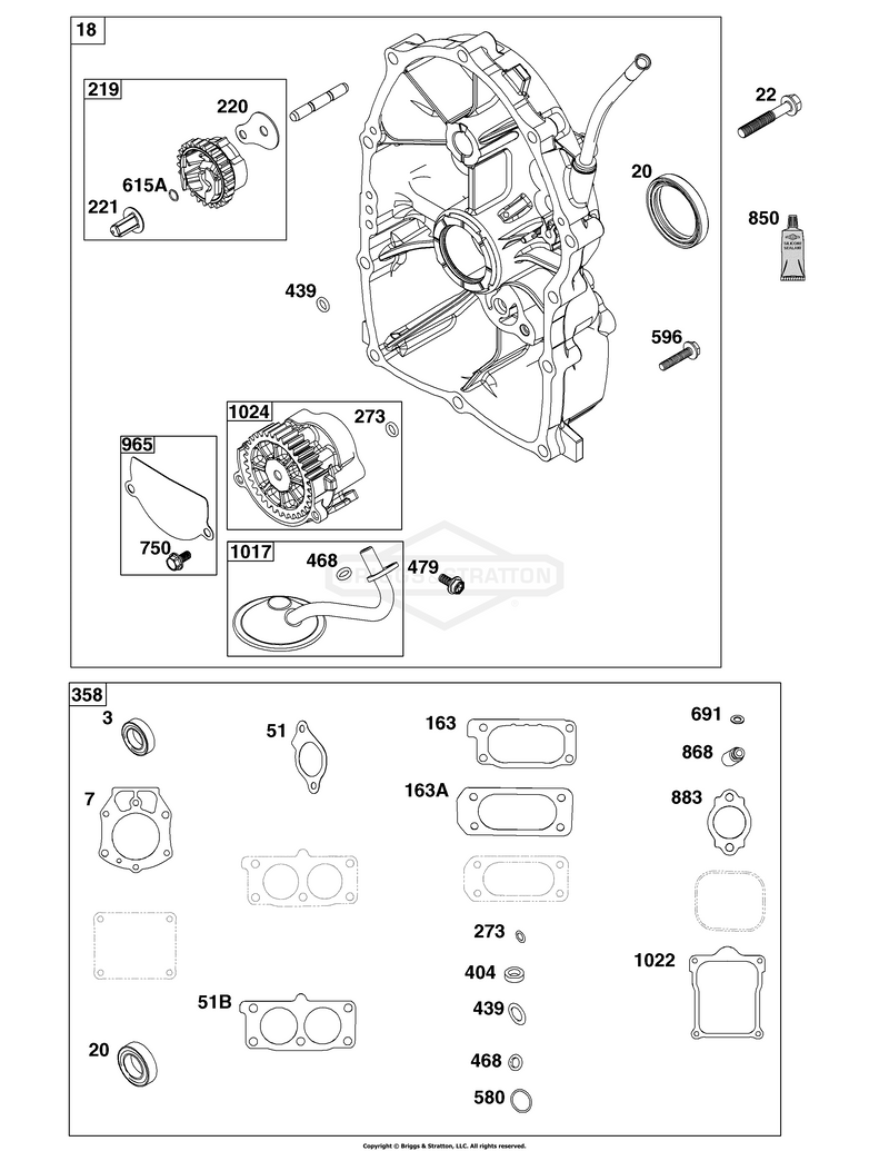Crankcase Cover/Sump Group