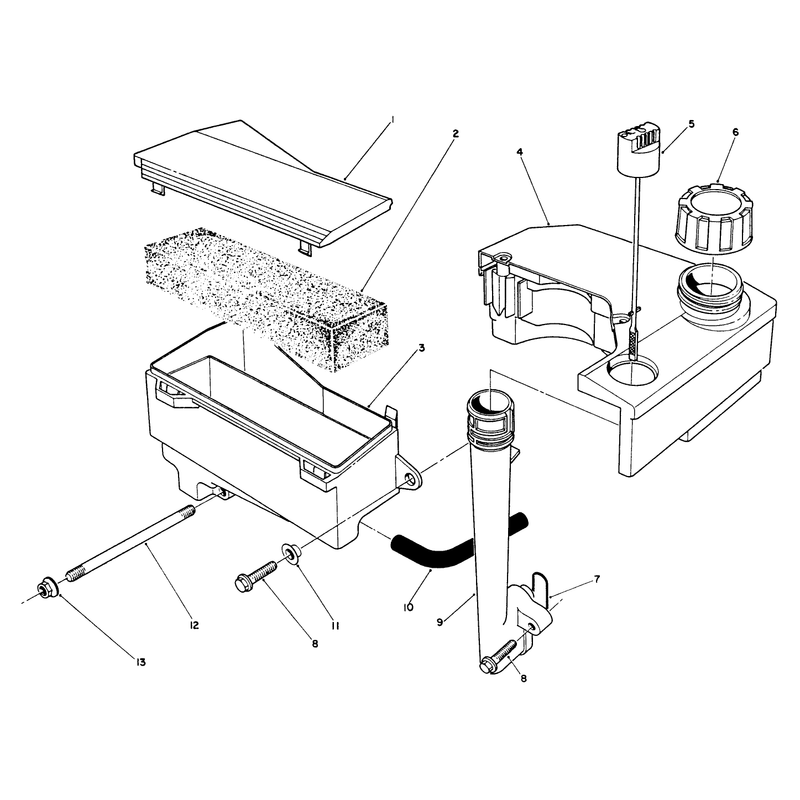 Air Cleaner and Fuel Tank Assembly Model No Vmk9-2