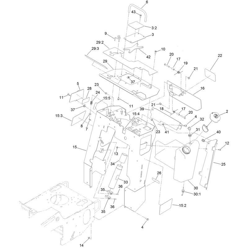Control Tower and Fuel Tank Assembly