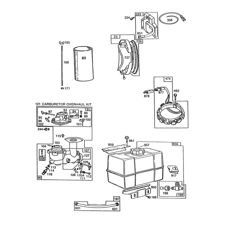 Engine Briggs & Stratton Model No. 252416 Type 0749-01 (model 38565)