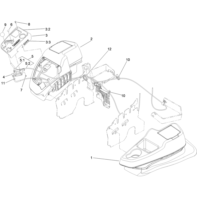 Fender, Console and Control Assembly