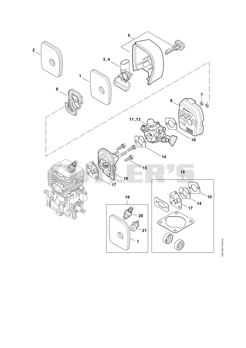 SH 56: Air filter, Spacer flange