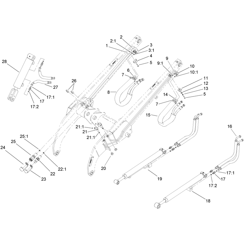 Loader Arm Hydraulic Assembly