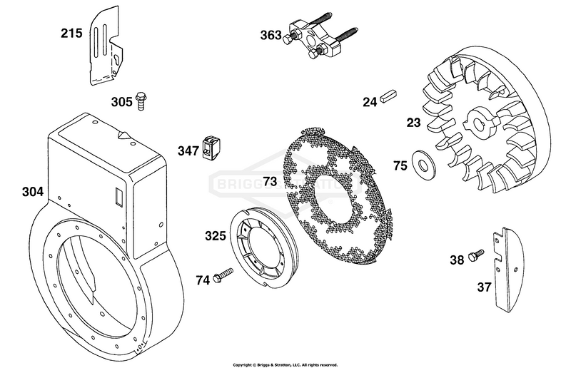 Blower Hsg, Flywheel,Screens