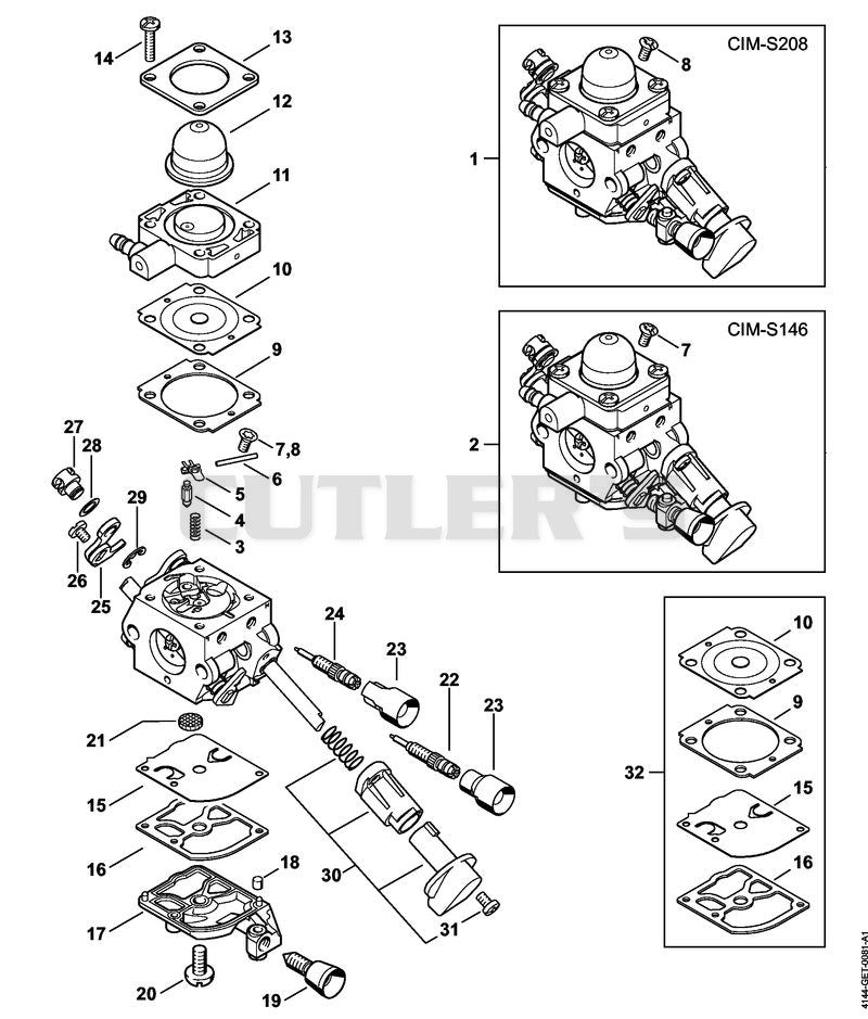 Carburetor C1M-S208, C1M-S146 California
