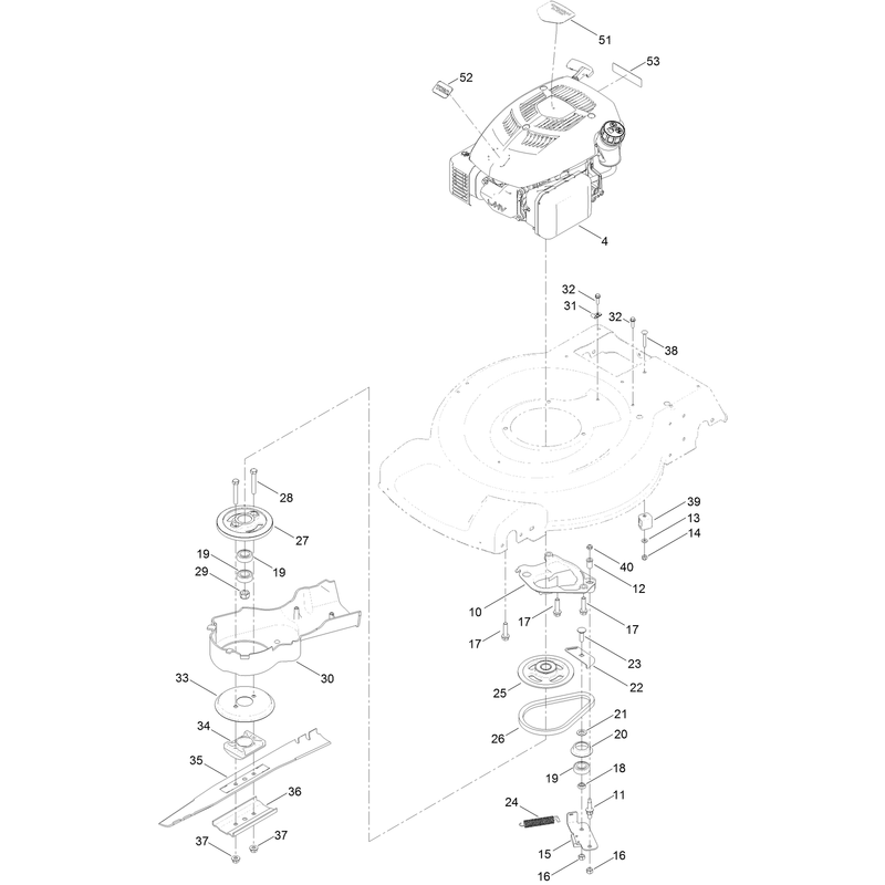 Engine and Blade Assembly