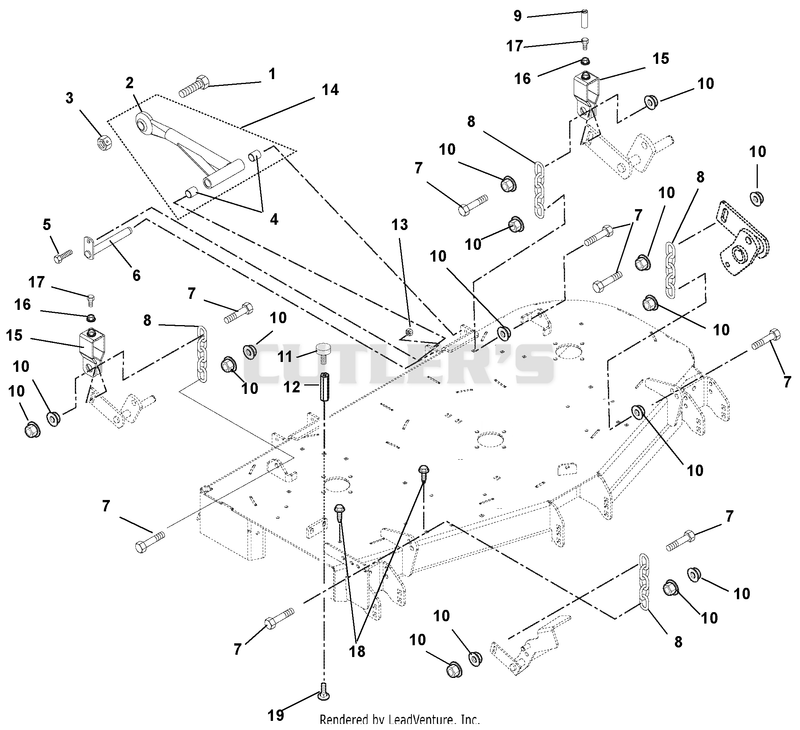 Mounting Arms, Link Chains, And Deck Bumpers