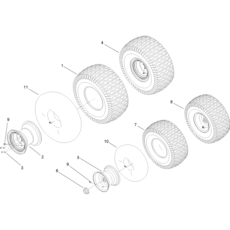 Front and Rear Wheel Assembly