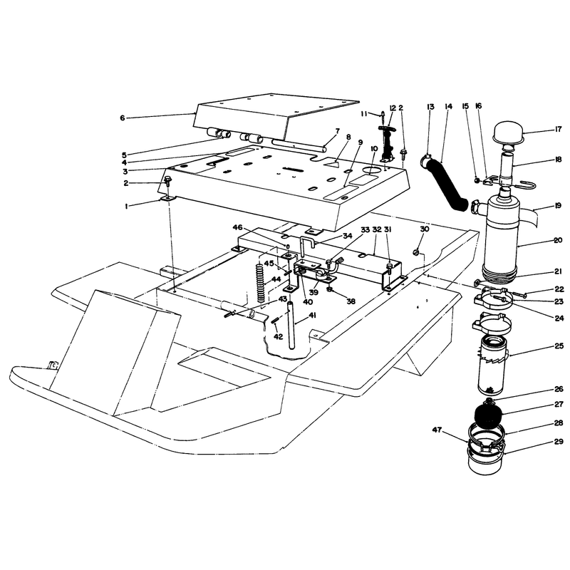 Seat Mount and Air Cleaner Assembly