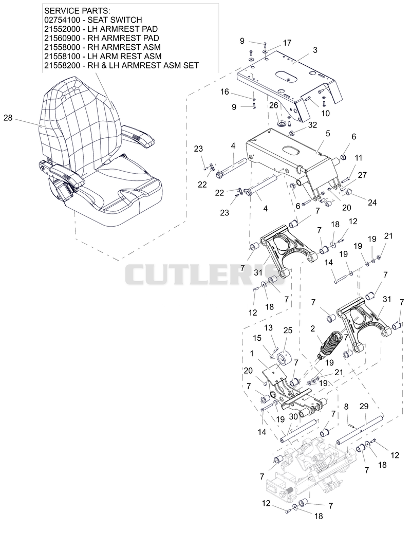 Seat - Upper Shock