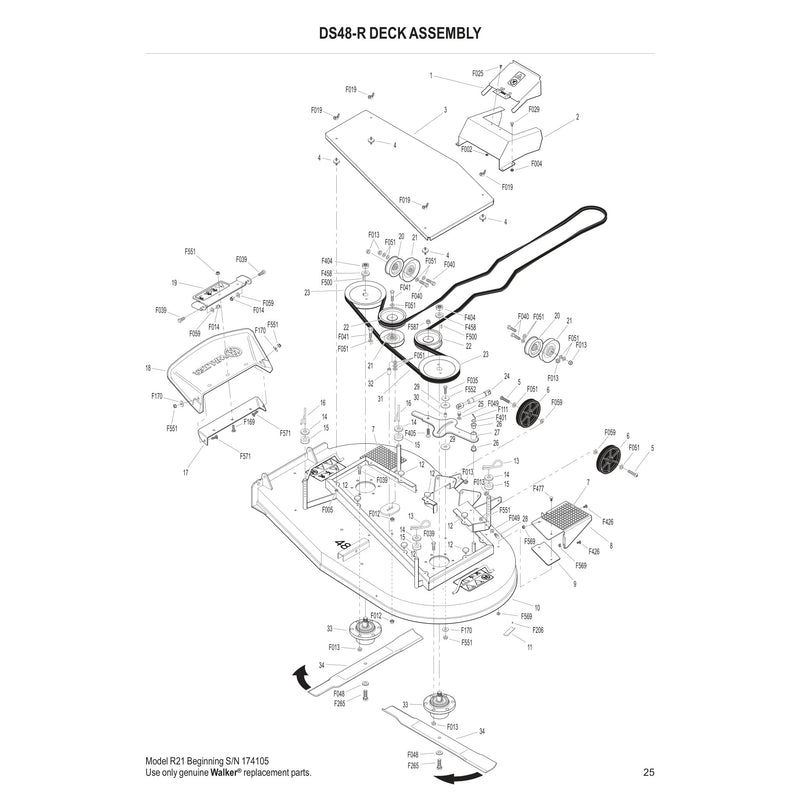 DS48-R DECK ASSEMBLY