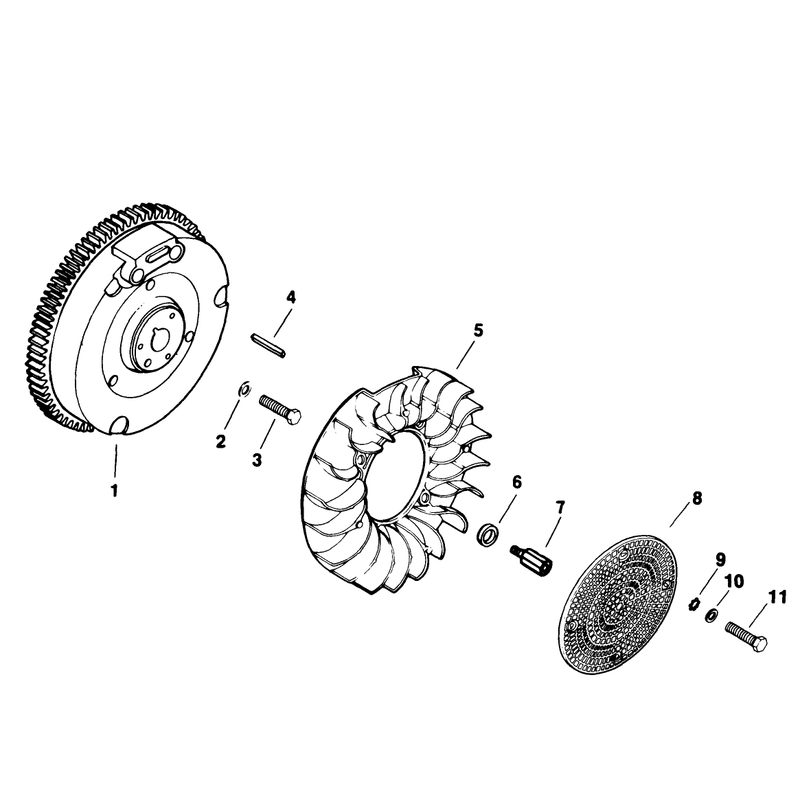 Flywheel Engine Kohler Model No M18qs-24657 Continued