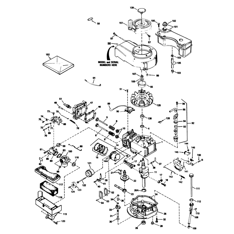 Engine Tecumseh Model No Tvs100-44011b