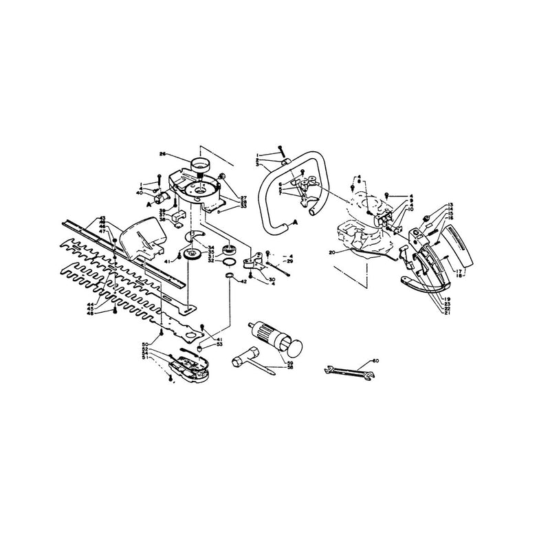 Gear Case, Handles, Blades,Throttle,Tools