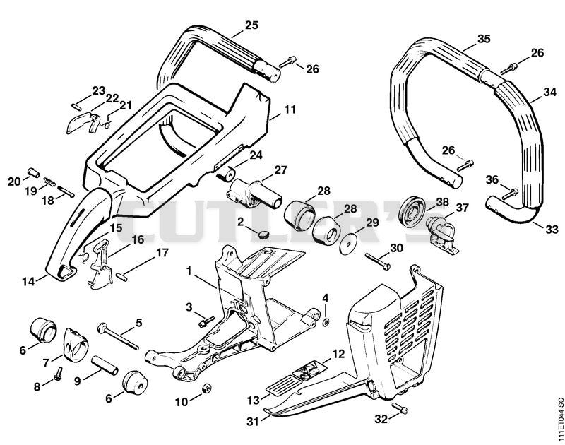 Shroud, Handle frame
