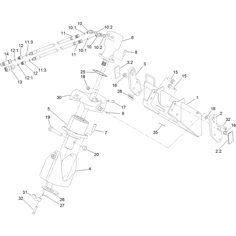 Universal Swivel Auger Head Assembly