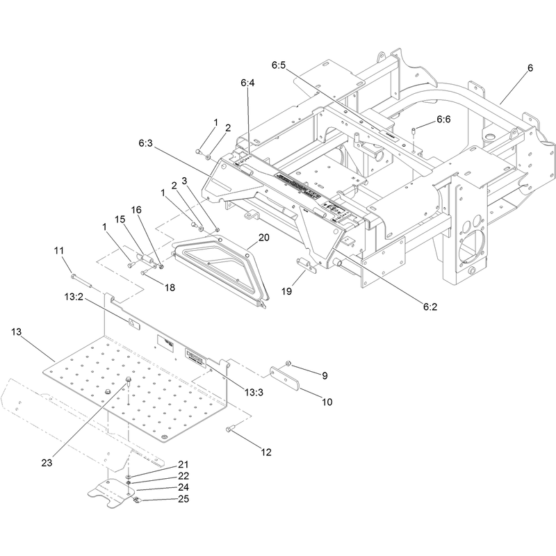 Traction Frame and Floor Pan Assembly