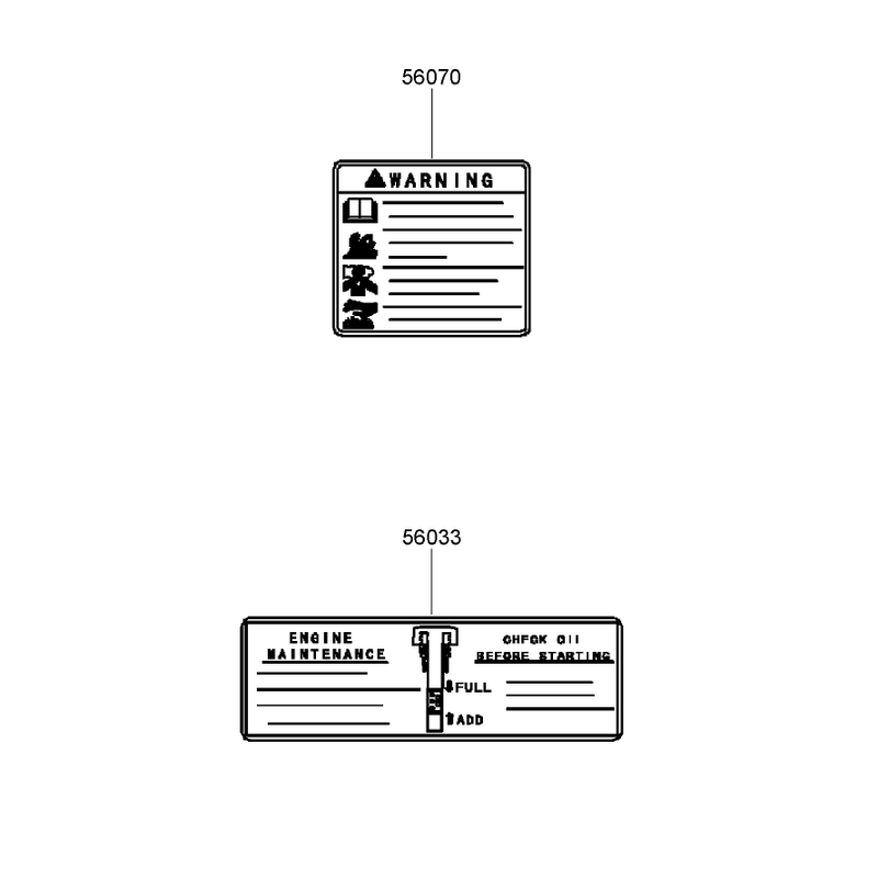 Label Assembly Kawasaki FJ180V-AS39