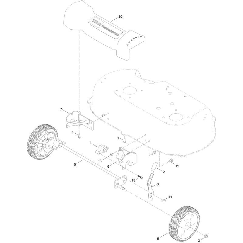 Front Wheel and Height of Cut Assembly