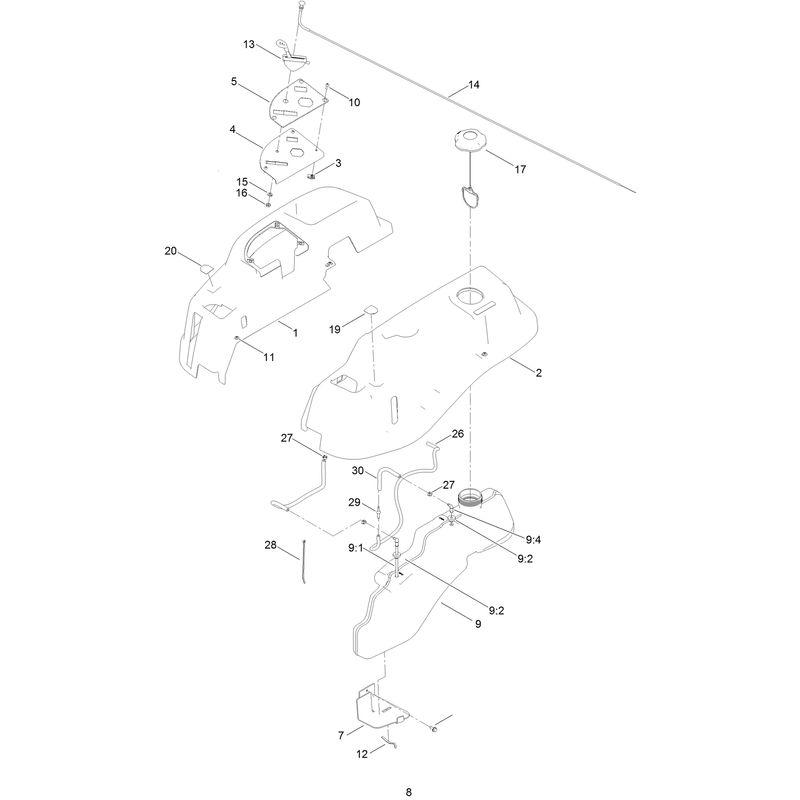 Body Styling and Fuel Tank Assembly