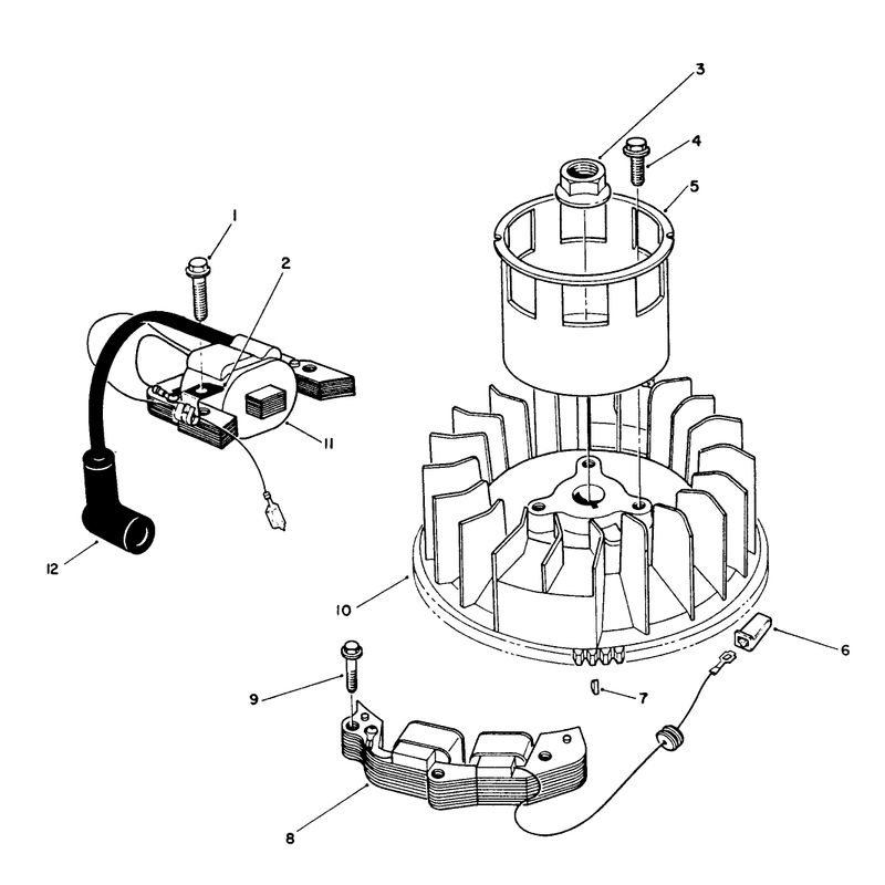 Magneto & Flywheel Assembly (engine Model No. Vmk9-3)