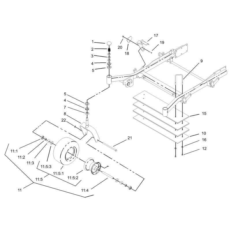 Caster and Wheel Assembly